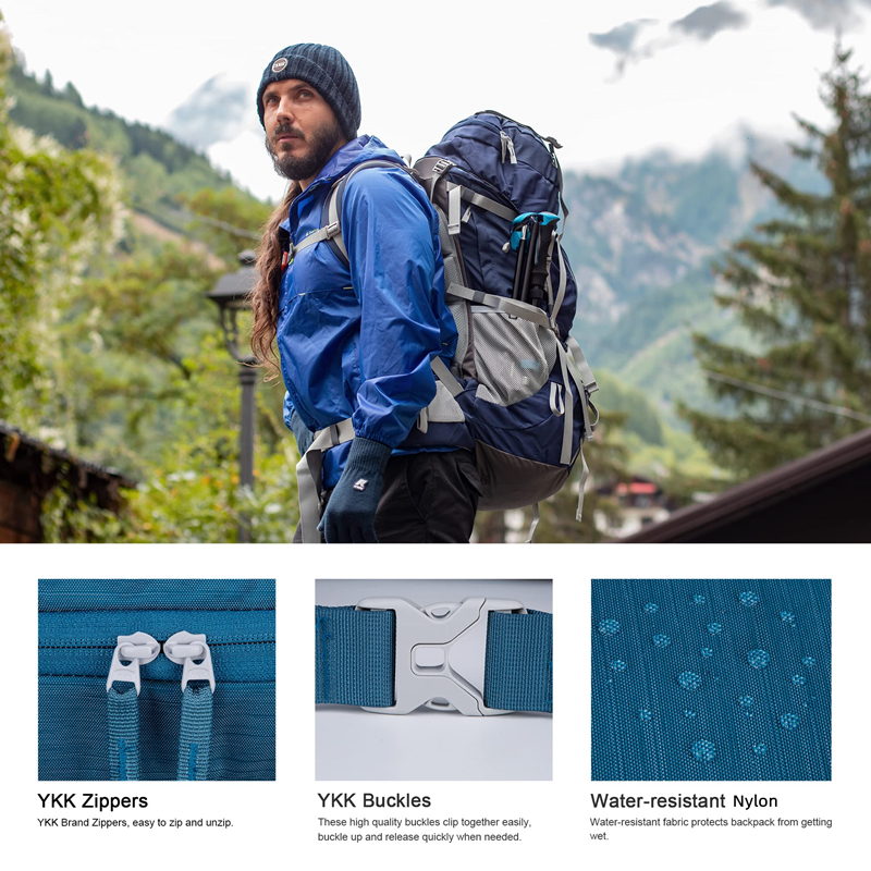 nylon hiking backpack with YKK buckles