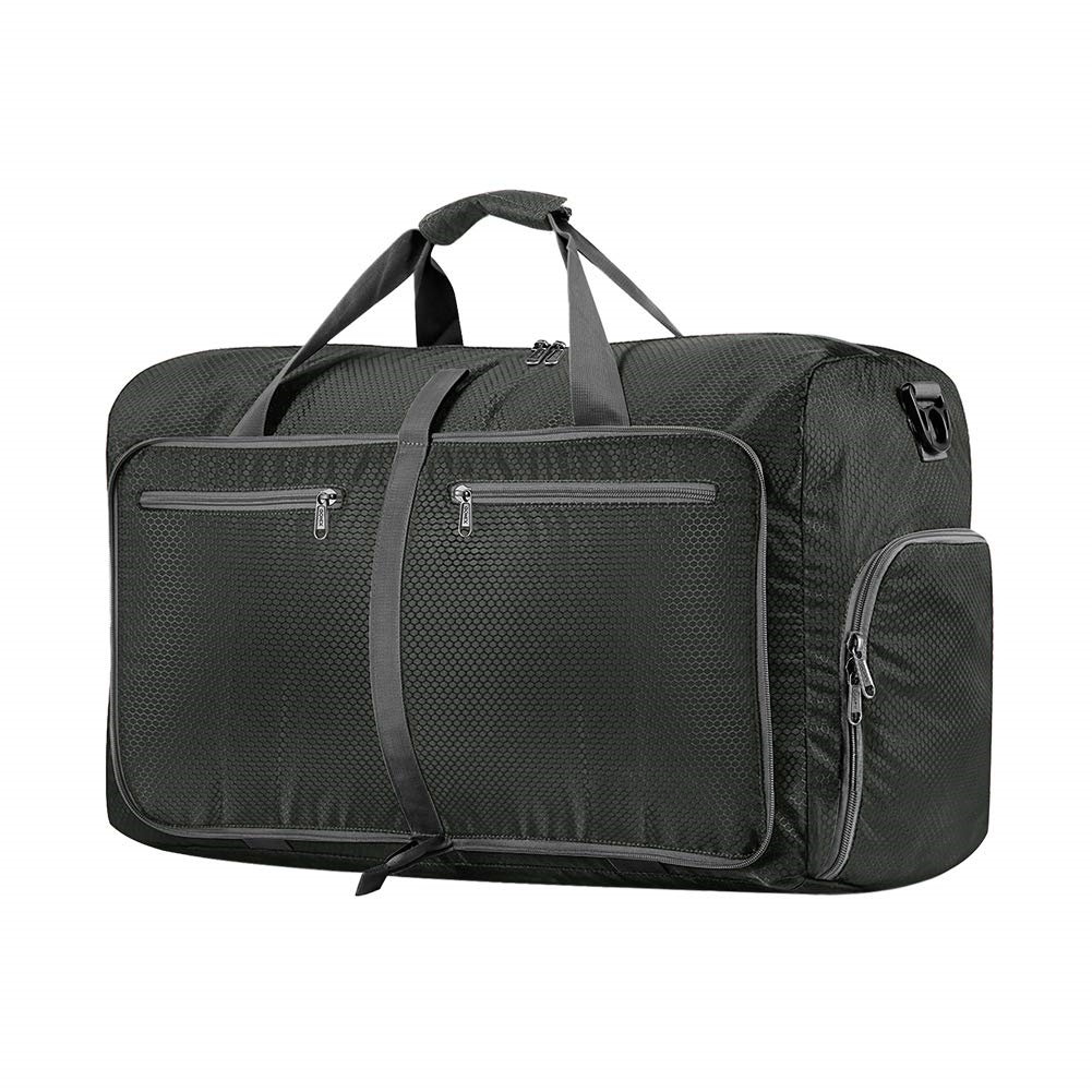 black duffle bag