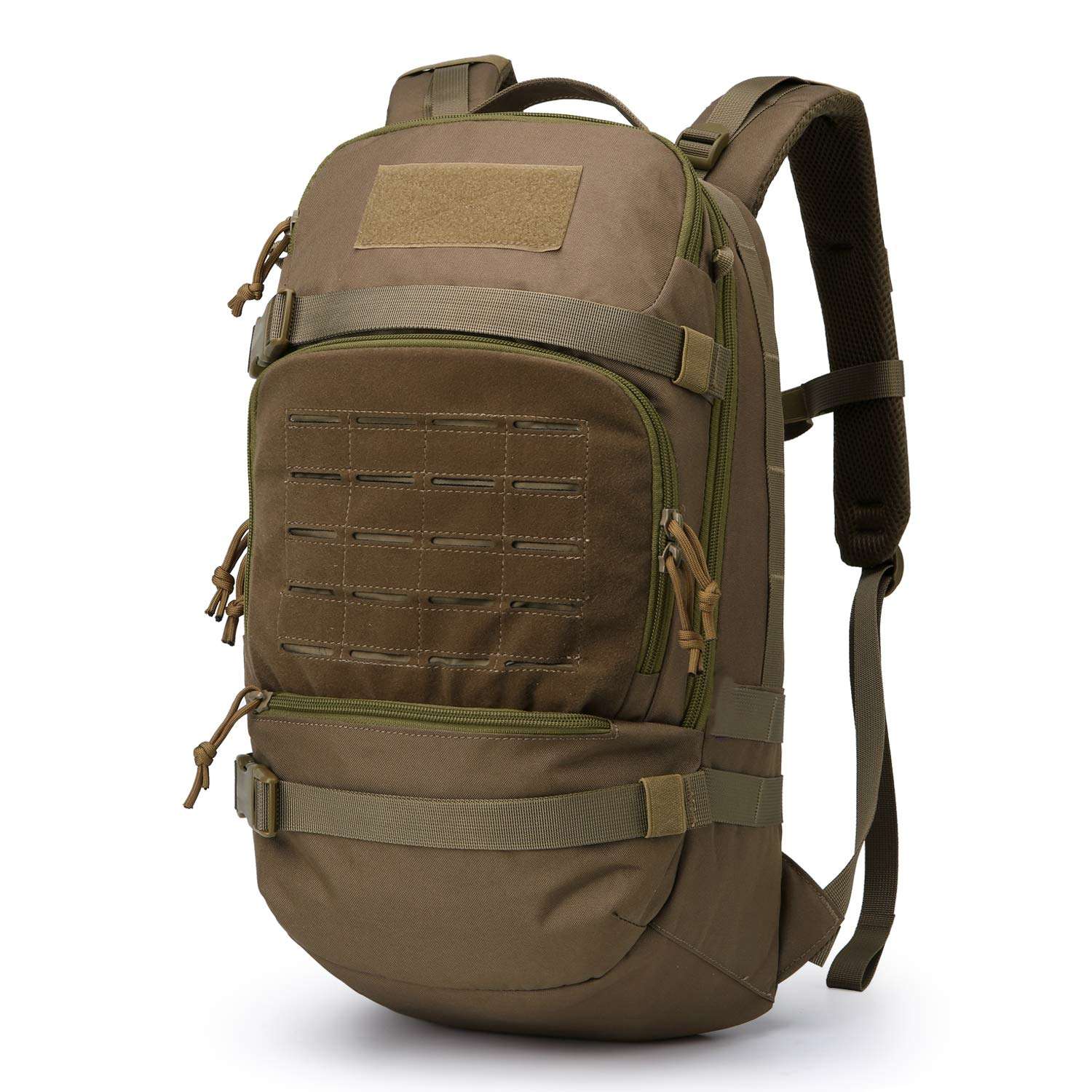 khaki military backpack