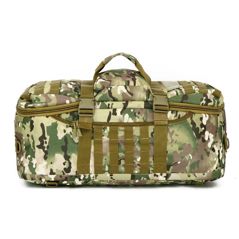 Khaki tactical duffle bag