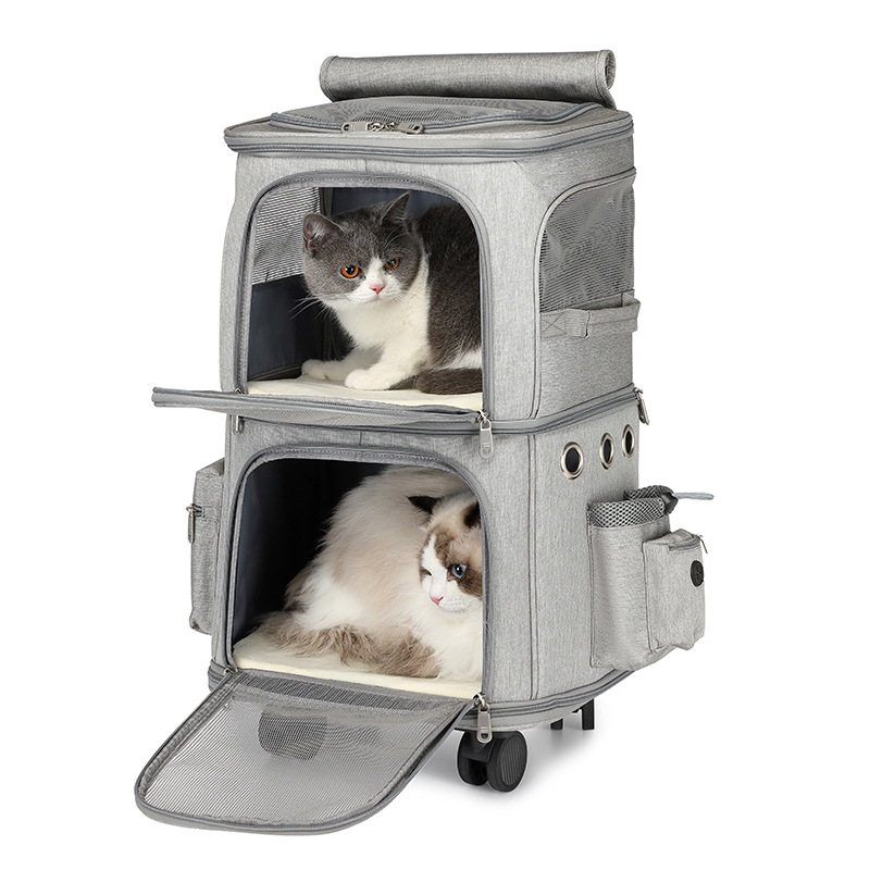 double cat carrier bag