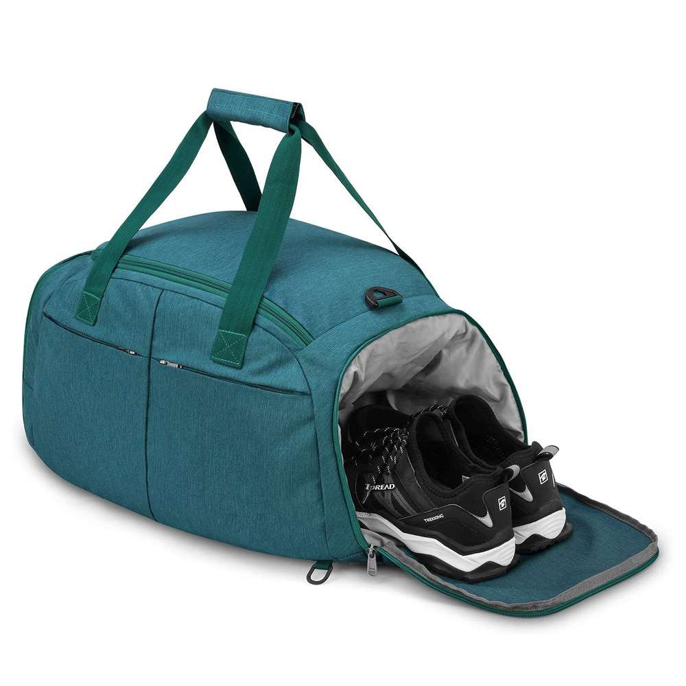 foldable duffle bag with shoes compartment