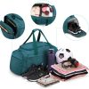 grreen-blue duffle bag